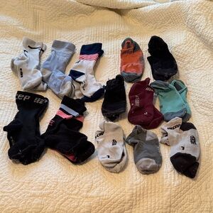 13 pair CEP Women's + more 19 total Athletic Sock Assorted colors size sm-med